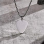 WLP Fashion Guitar Pick Personalized Pendant Stainless Steel Necklace for Men Women Custom Text Pattern Collar Necklace Jewelry