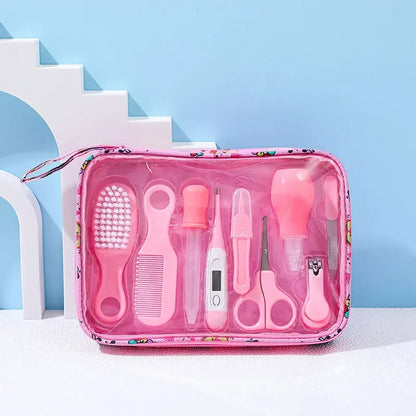 Care & Cleaning Set- 10 - Piece Baby  Newborn Nail Clipper Set, Safe Comb & Brush Gift Box