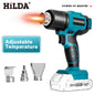 HILDA Cordless Handheld Hot Air Gun With Nozzle For Shrink Wrap PVC Welding Paint Removing DIY Craft Repair For Makita Battery