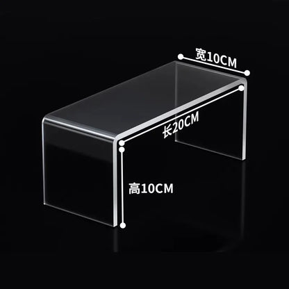 5mm Thick Acrylic Clear Storage Rack Desktop Display Cosmetics Storage Table Elevated Partition Board Toy Perfume Storage Rack