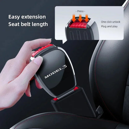 Car Seat Belt Buckle Plug Auto Safety Strap Extension Accessories interior For Tesla model Y 3 S X modelY  model3  modelS