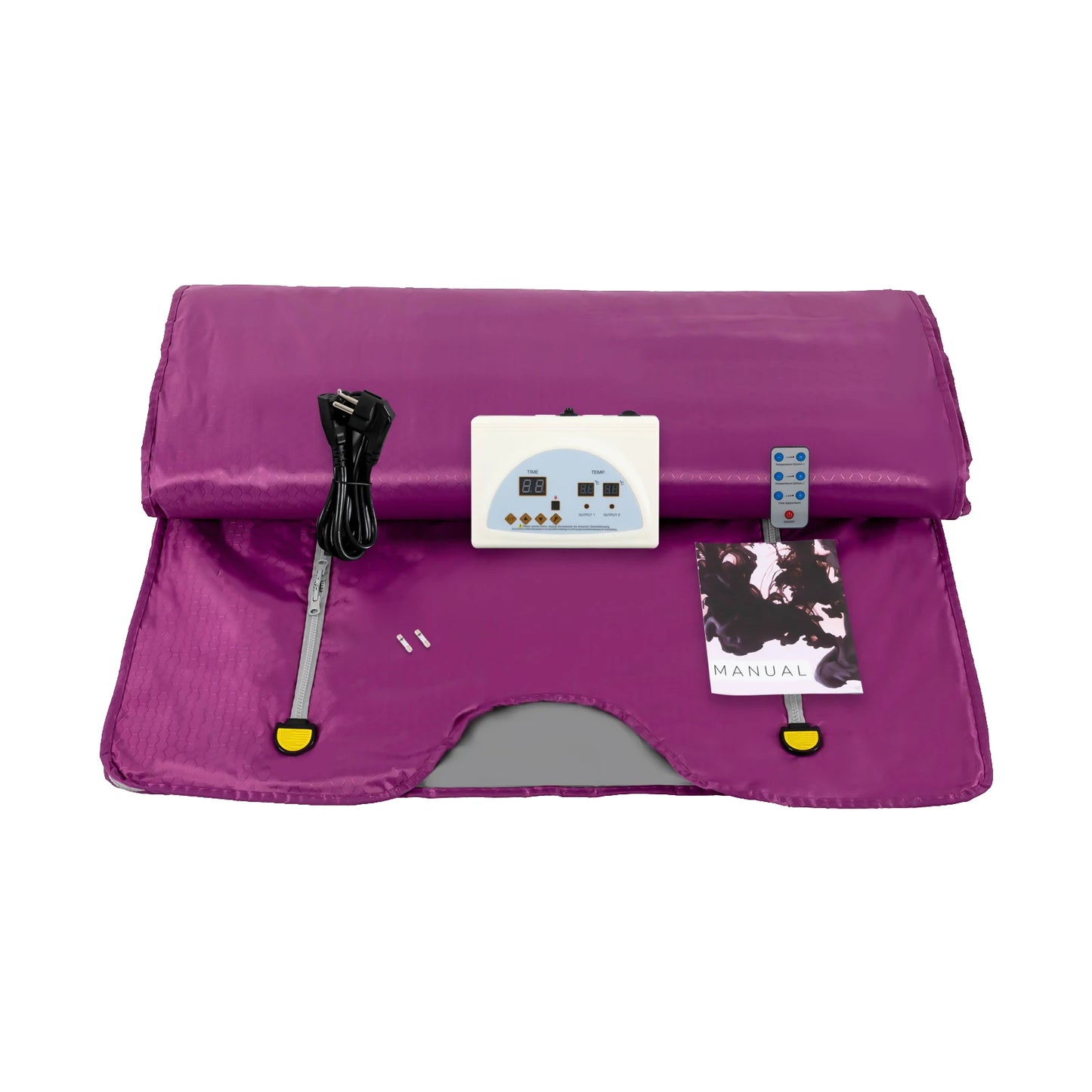 Portable Sauna Blanket 180*80cm,Heating Blanket w/ Remote Control for Relaxation Detoxification Purple/Silver/Black