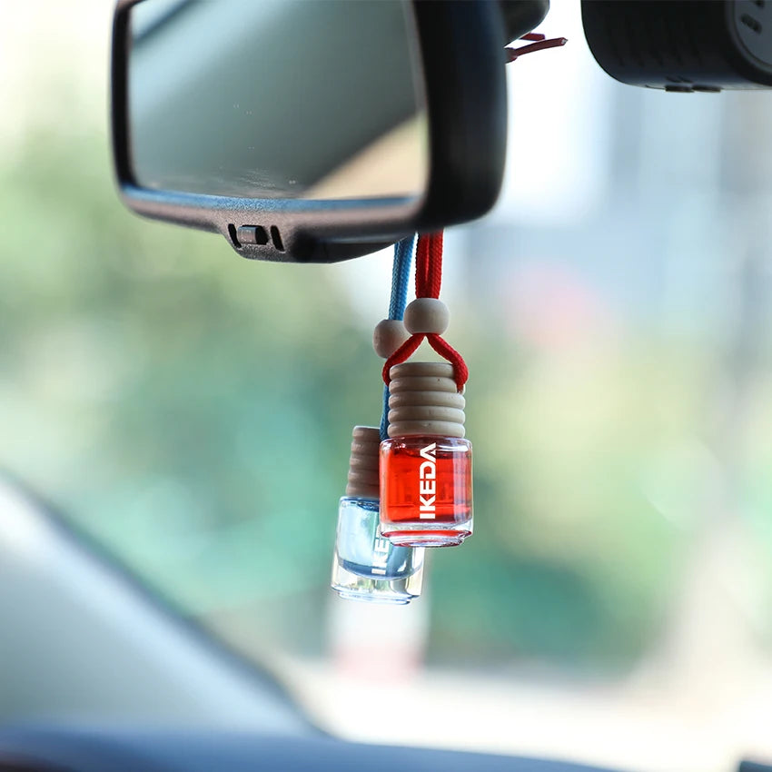 2pcs Orange and Coconut-Flavored Hanging Car Air Freshener with Pendants, Two in One Pack