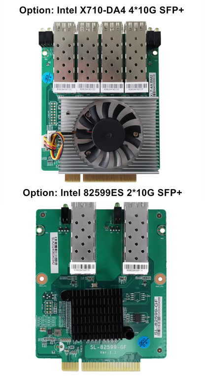 Fanless Mini PC 4*/2*10G SFP+ Intel i7 13620H 8505 Firewall 4xi226-V 2.5G 2*DDR5 NVMe Industrial Computer Server Proxmox