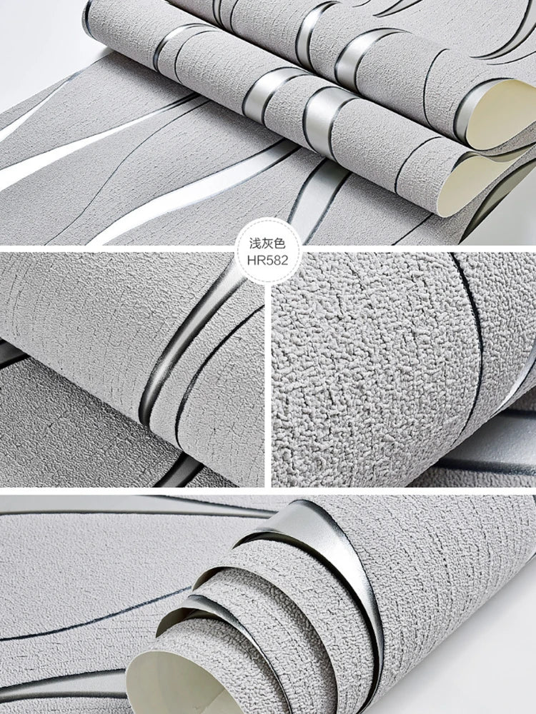 3D Wallpaper Stripe Wallpaper Living Room Background Wallpaper Curve Stripe TV Background Wallpaper Decoration Salon Maison Luxe