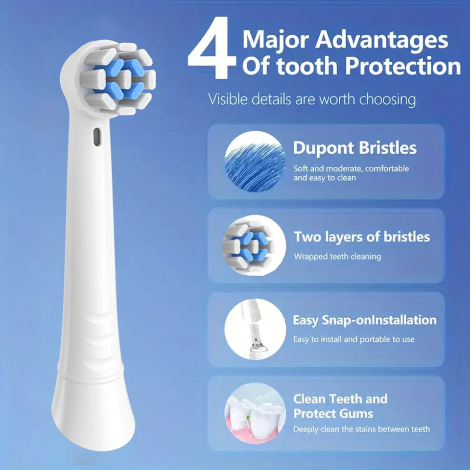 Toothbrush Replacement Heads Compatible with Oral B iO 10 9 8 7 6 5 4 3 Series Electric Toothbrush, 4 Pack Brush Heads