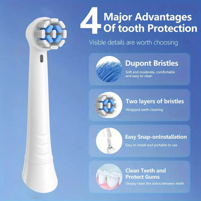 Toothbrush Replacement Heads Compatible with Oral B iO 10 9 8 7 6 5 4 3 Series Electric Toothbrush, 4 Pack Brush Heads