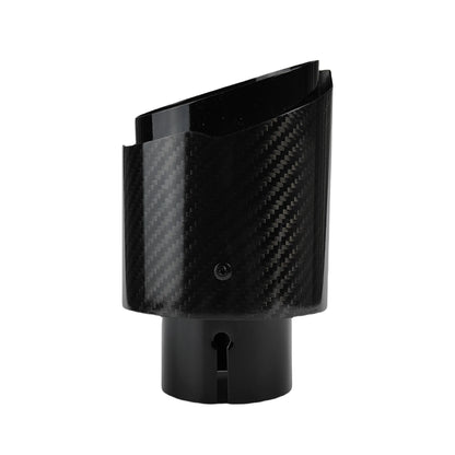 1 Pcs Universal Car Carbon Fibre Tail Throat Stainless Steel Silencer Bright Black Twill Glossy Muffler Exhaust Nozzle Tip