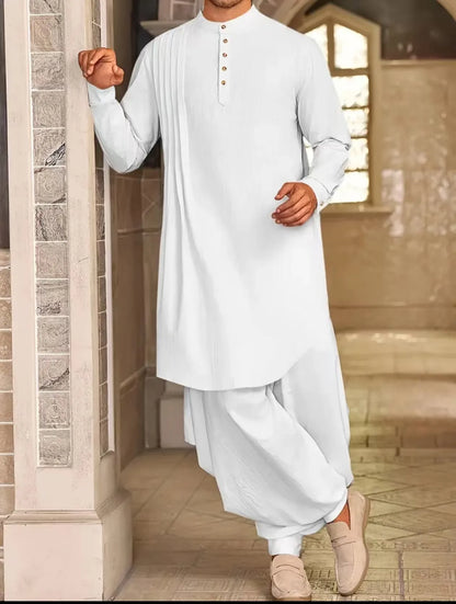 Men Long Robe Dishdasha Jubba Thobe Eid Muslim Kimono Modest Islamic Dubai Saudi Abayas Prayer Kaftan Ramadan Morocco Abaya