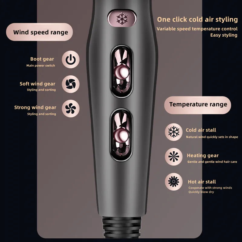 2300W Hair Salon Hair Dryer High Power Strong Wind Speed Dry Blue Light Ion Silent Home Hairdresser Special New Product