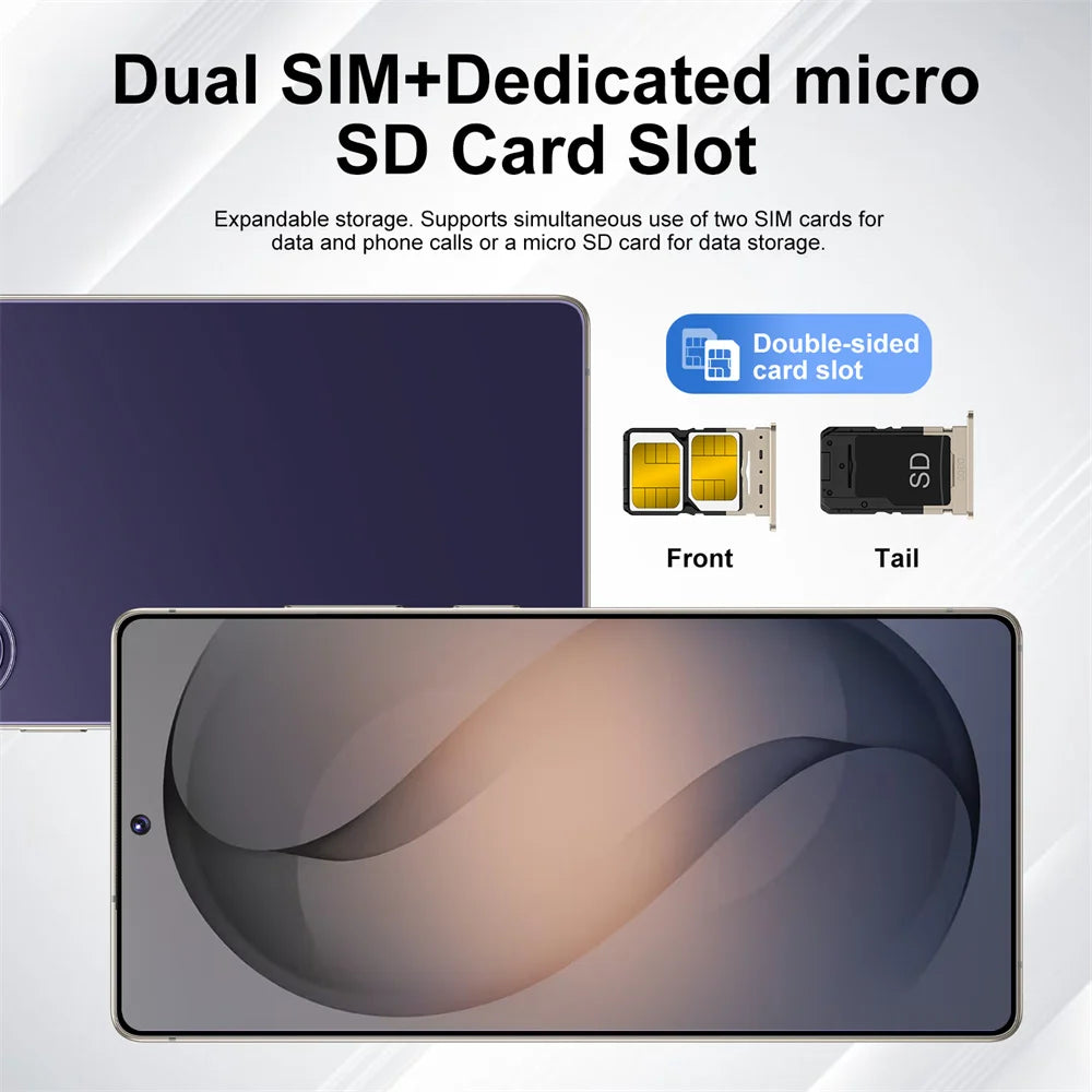 2026 Original Smartphone For S26 Ultra 5G 7.3HD AI 8-Core Dual Sim Card 16G+1TB Cell Phone Android Mobile Phones Unlocked