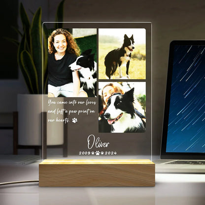 Personalized Photo Night Light Pet Memorial Gift Custom Pet Decor Warm Home Room Ornament Personalized Memorial Gift For Lovers