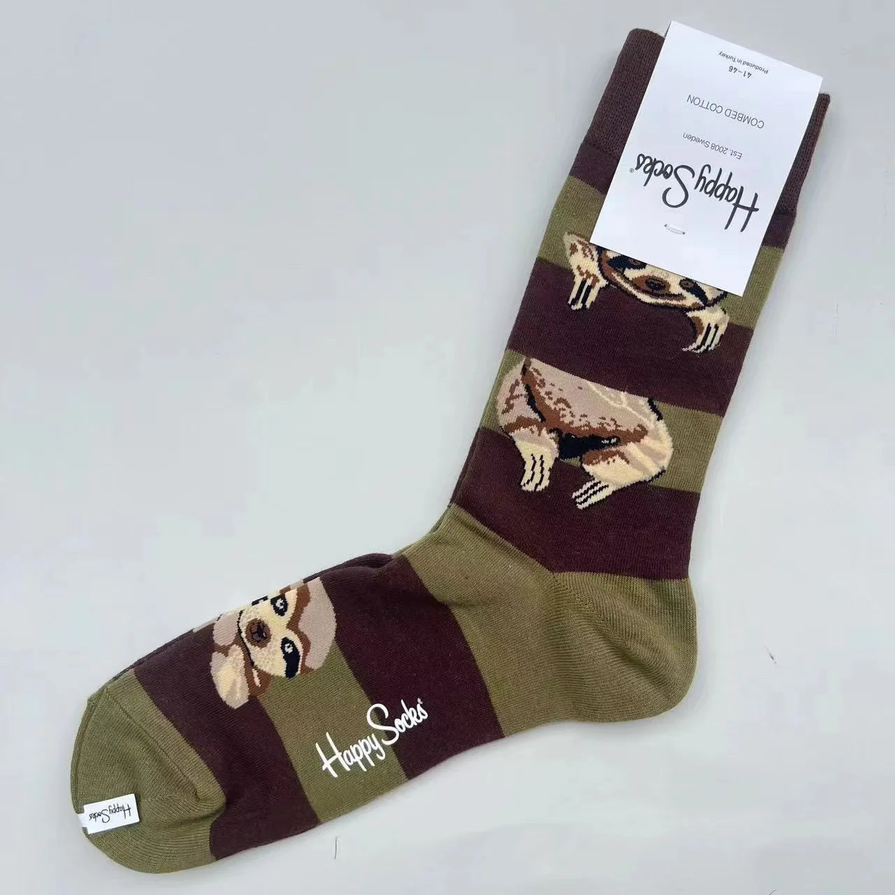 Happy Socks Men's Mid-tube Socks Four Seasons Pure Cotton Classic Socks SIZE 41-46