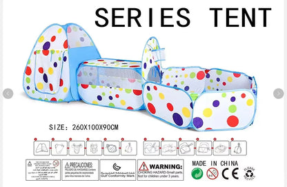 3pcs/set Children's Play Tent Ball Pit Crawling Tunnel Kid Playground Yard Outdoor Garden Toy Tent Baby Playpen Playground House