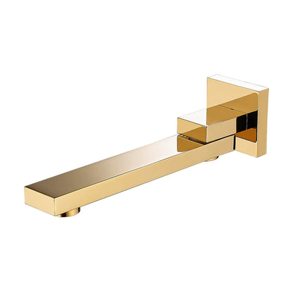 BECOLA Wall Mounted Faucet Spout Square and Round Brass Chrome/Black Spouts Waterfall Shower Faucet Accessories