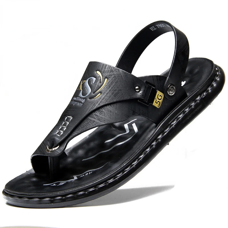 Brand Men's Sandals Summer Soft soled Anti slip Beach Shoes Male  Outdoor comfortable Men slippers Luxury High Quality sandalias