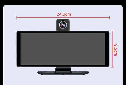 7"/10.26" 4K Dash Cam Wireless Carplay Android Auto 350° Rotating Lens Car DVR GPS Navigation Dashboard Video Recorder Bluetooth