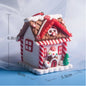 5pcs House Ornaments Holiday Christmas Tree Ornament Set Gingerbread Christmas Decor with Rope Gingerbread House Decor