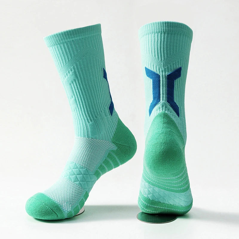 Men's Professional Basketball Training Elite Breathable Quick Drying Towel Bottom Wicking Sweat Sports Pressure Sock