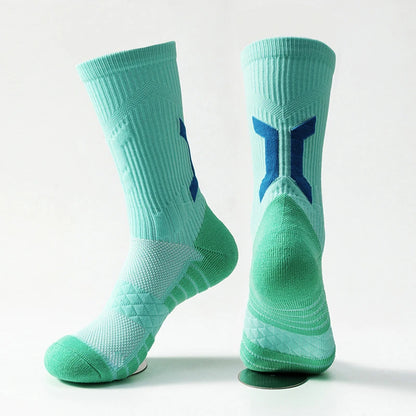 Men's Professional Basketball Training Elite Breathable Quick Drying Towel Bottom Wicking Sweat Sports Pressure Sock