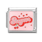 New Y2K Colorful Glaze English Word Italian Charm Link Fit 9mm Stainless Steel Jewelry DIY Making Bracelets For Gifts