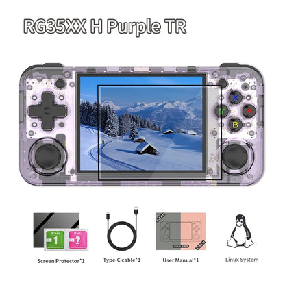 Anbernic RG35XX H Handheld Game Console 3.5" IPS Screen Linux 64-bit 3300mAh Retro Gaming Player Supports HD TV-Output Kids Gift