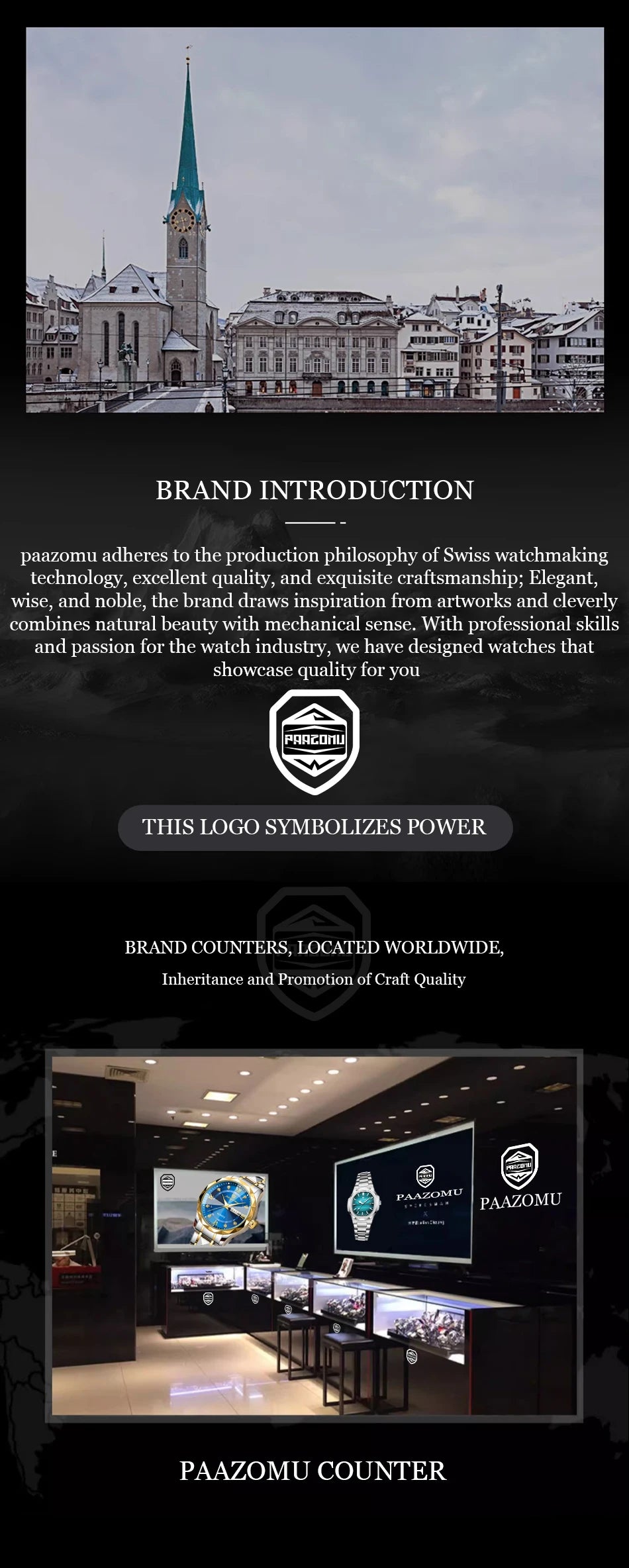 PAAZOMU Top Luxury Brand Man Watch Sports Waterproof Luminous Date Men Wristwatch Square Dial Quartz Men's Watches High Quality