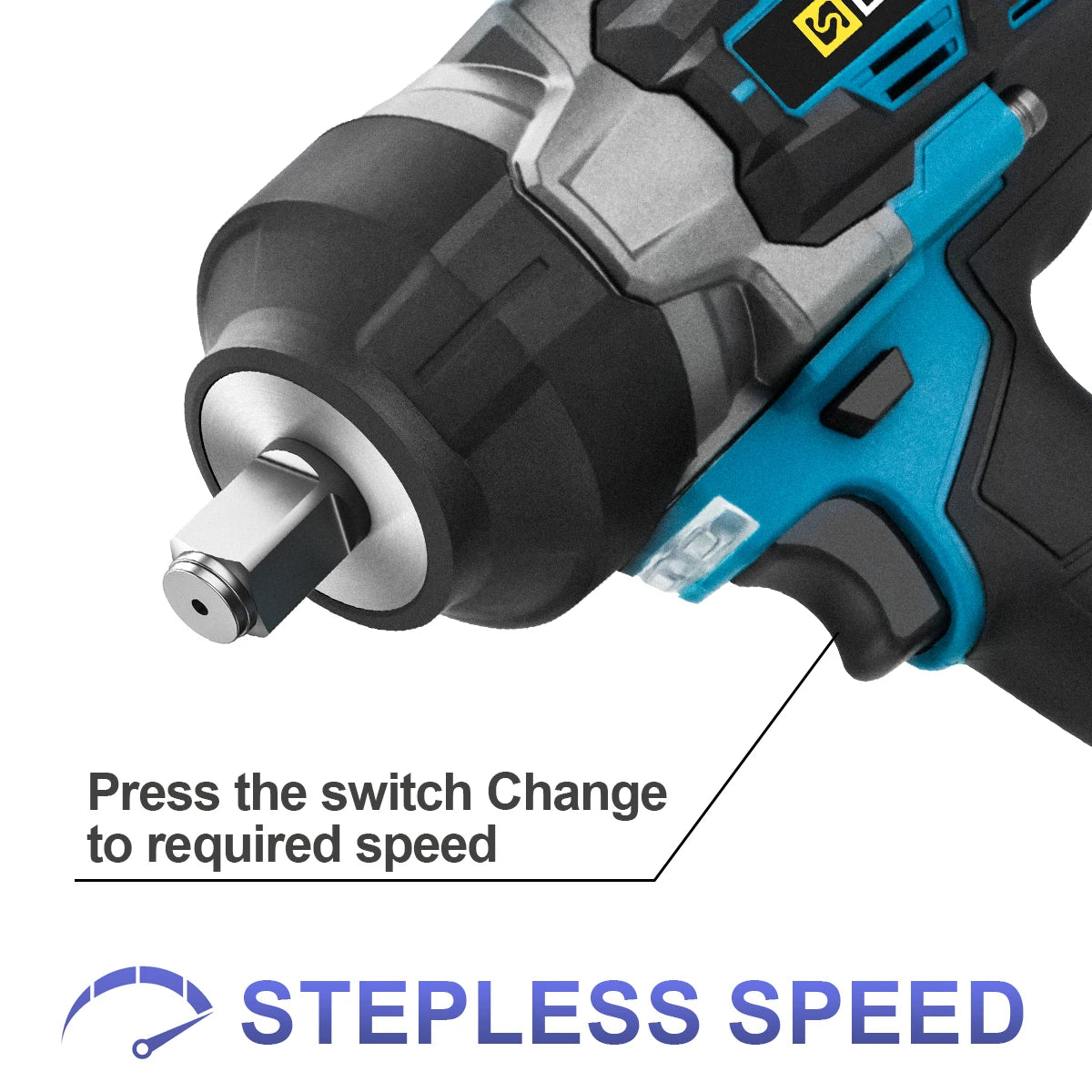 Gisam 2800N.M Torque Brushless Electric Impact Wrench 1/2 inch Screwdriver Cordless Wrench Power Tool For Makita 18V Battery Pin