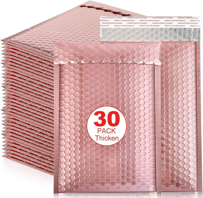 30Pcs Holographic Bubble Mailer Mailing Envelope Thicken Protection Waterproof Padded Bubble Envelopes Pack Bag for Shipping