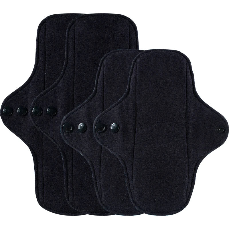 4pcs Washable Sanitary Towels Cotton Menstrual Pad Reusable Women Sanitary Napkins Feminine Hygiene Product Period Cloth Pads