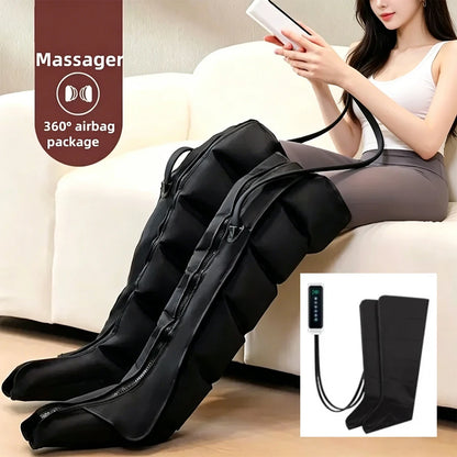 Air Pressure Leg Massager Foot Circulation Massage  Boots Kneading Squeeze Deep Relaxation Calf With Remote Control Adjustable