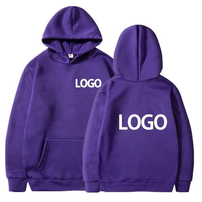 Men's and Women's Hooded Pullover, Customized Team Loose Casual Clothing, Fashionable and Personalized 100% Polyester,