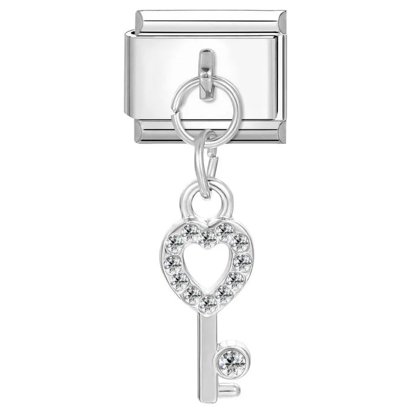 New Design Heart Star Eyes Cat Paws Butterfly Italian Charm Links Stainless Steel Fit 9mm Bracelet Jewelry DIY Making Gifts