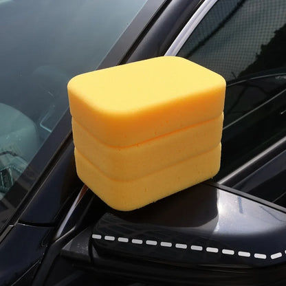Large Car Wash Sponge Multi-Purpose High-Density Yellow Honeycomb Sponge Block for Automotive Detailing Waxing Seam Cleaning