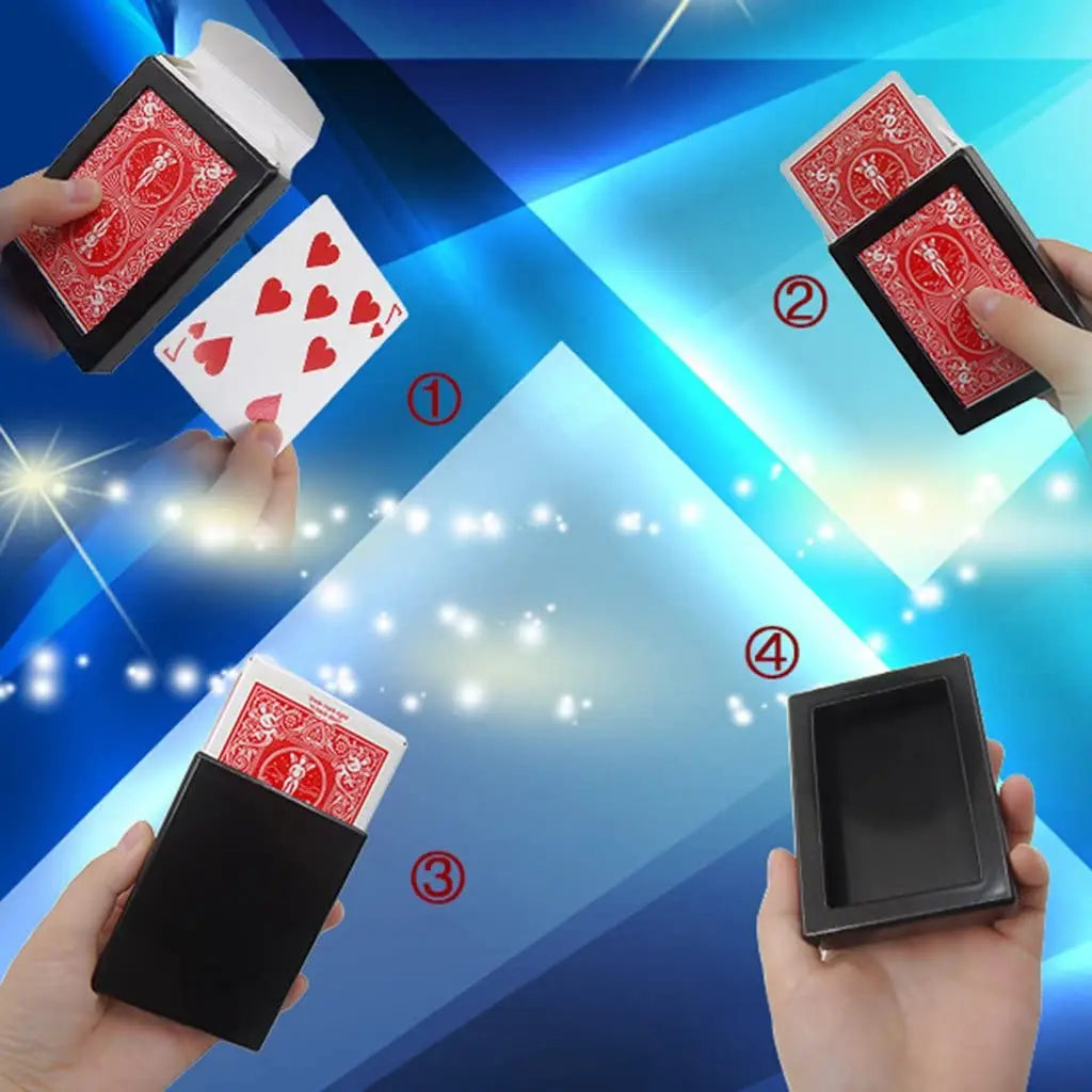 Vanishing Card Case Deck Vanishing Poker Card Magic Disappearing Cards Magic Toy Close Up Magic Trick Box Gift For Kids Adult