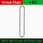 12" Guide Bar & 45 Link Chain Set 3/8"LP Pitch 0.050" Groove Width Rounded Teeth Alloy Chainsaw Components 12 Inch Electric Saw