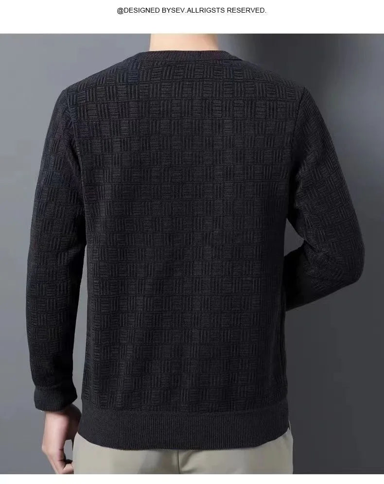 Men's 100% pure Mink Cashmere Sweater O-Neck Pullovers Knit Large Size Mink Sweater Winter Male Tops Long Sleeve Jumpers 4XL