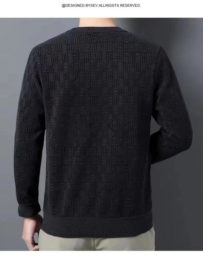 Men's 100% pure Mink Cashmere Sweater O-Neck Pullovers Knit Large Size Mink Sweater Winter Male Tops Long Sleeve Jumpers 4XL