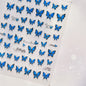 Shiny Jelly Butterfly Charming Golden Gradient Bowknot 5D Self Adhesive Nail Art Sticker Flower Petal Rhinestone Manicure Decals