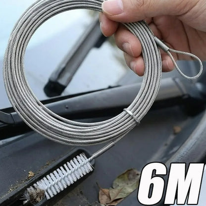 Car Drain Dredge Cleaning Scrub Brushes 1.5/3/6m Extended Auto Sunroof Long Hoses Detailing Cleaning Tool Car Accessories
