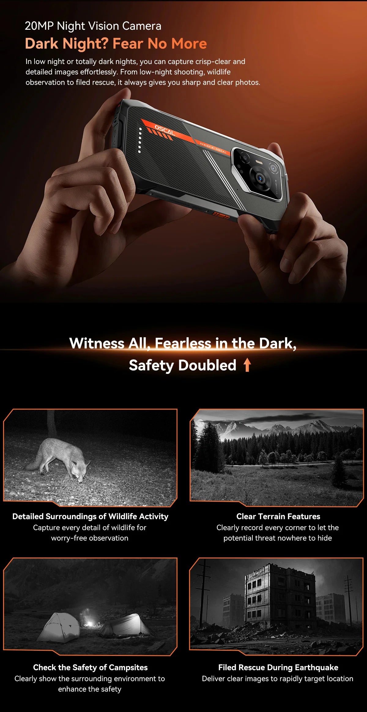 Blackview OSCAL PILOT 3 5G Mobile Phones AI Rugged Smartphone MTK 6300, 6.78' 2.4K Display 120Hz, 12GB 256GB, 7500mAh Phones