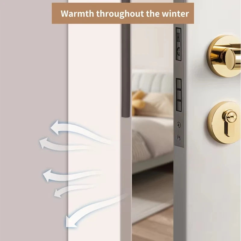 5m/10m Door Seal Strip Self-adhesive Draft Stopper Tape Window Weather Stripping Dustproof Insulation Noise Rubber Sealing Strip