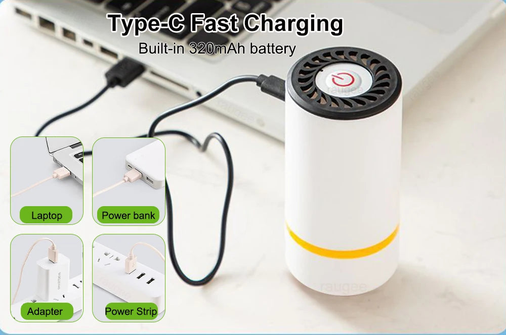 Mini Vacuum Sealer Electric Air Pump for Food Fresh-Keeping Rechargeable Vacuum Bag Sealer Automatic Vacuum Compression Machine