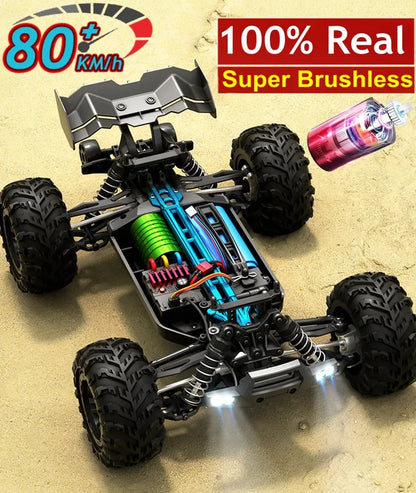 4WD 1:16 80KM/H Super Brushless 50KM/H Brushed RC Car 4x4 Off Road Remote Control High Speed Drift Racing Truck Buggy Toy Gift