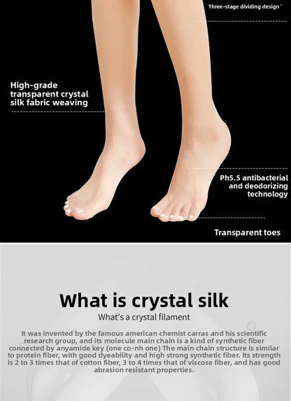 Summer Ultra-Thin Korean Style Invisible Thigh-High Socks Nude Seamless Mid-Calf Short Socks for Women Anti-Snag Sheer Stockings