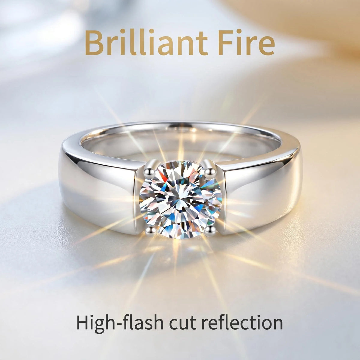 Moissanite Couple Ring For Women Man 925 Silver Stone Match Dia Wedding Band Bride S Sterling Silver White Gold 2.00ct