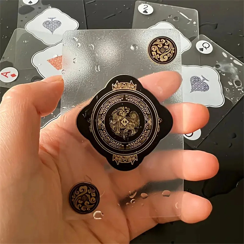 Waterproof Transparent Plastic Playing Cards 2Sets Creative Durable PVC Poker for Deck Board Game and Classic Card Games Access