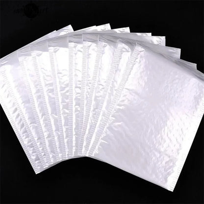 10-50Pcs Bubble Envelopes White Foam Shipping Bags Poly Bubble Mailers Pad Self Seal Packing Bags for Magazine 11cm 15cm 23cm