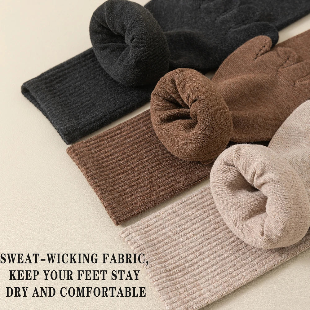 Wool Warm Five-finger Socks Comfortable Business Men's Toe Socks Sports Breathable Sweat Deodorant Solid Color Sock Male