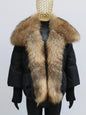 2024 Winter Women Warm Coat Oversized Real Fox Fur Collar Thick Luxury Outerwear New Fashion 90% Goose Down Jacket